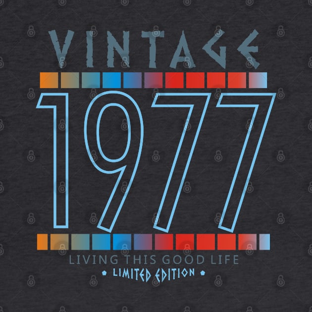 43rd Birthday T-Shirt - Vintage 1977 by Reshartinc